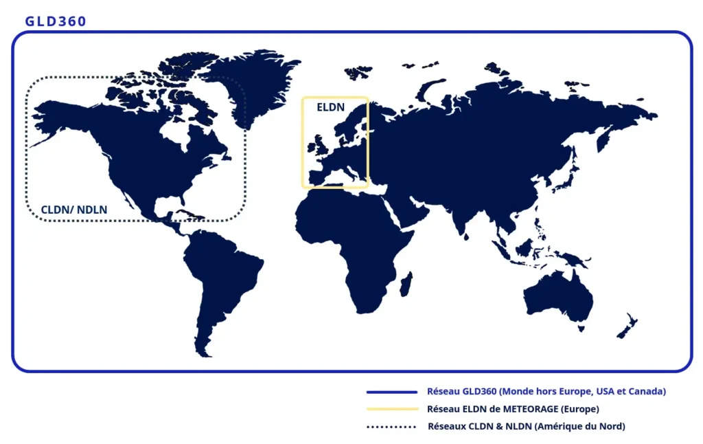 GLD360 and ELDN Lightning Detection Networks