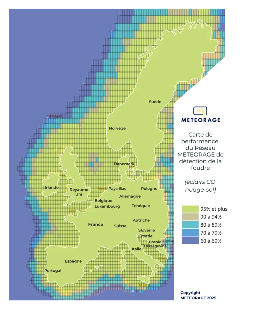 Carte Europe performance METEORAGE - 2025