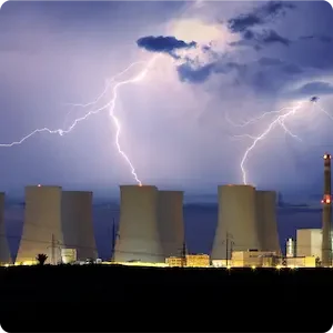 Power plant lightning