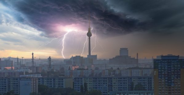 View,Of,Tv,Tower,"alex",In,Berlin,With,Thunderstorm,And